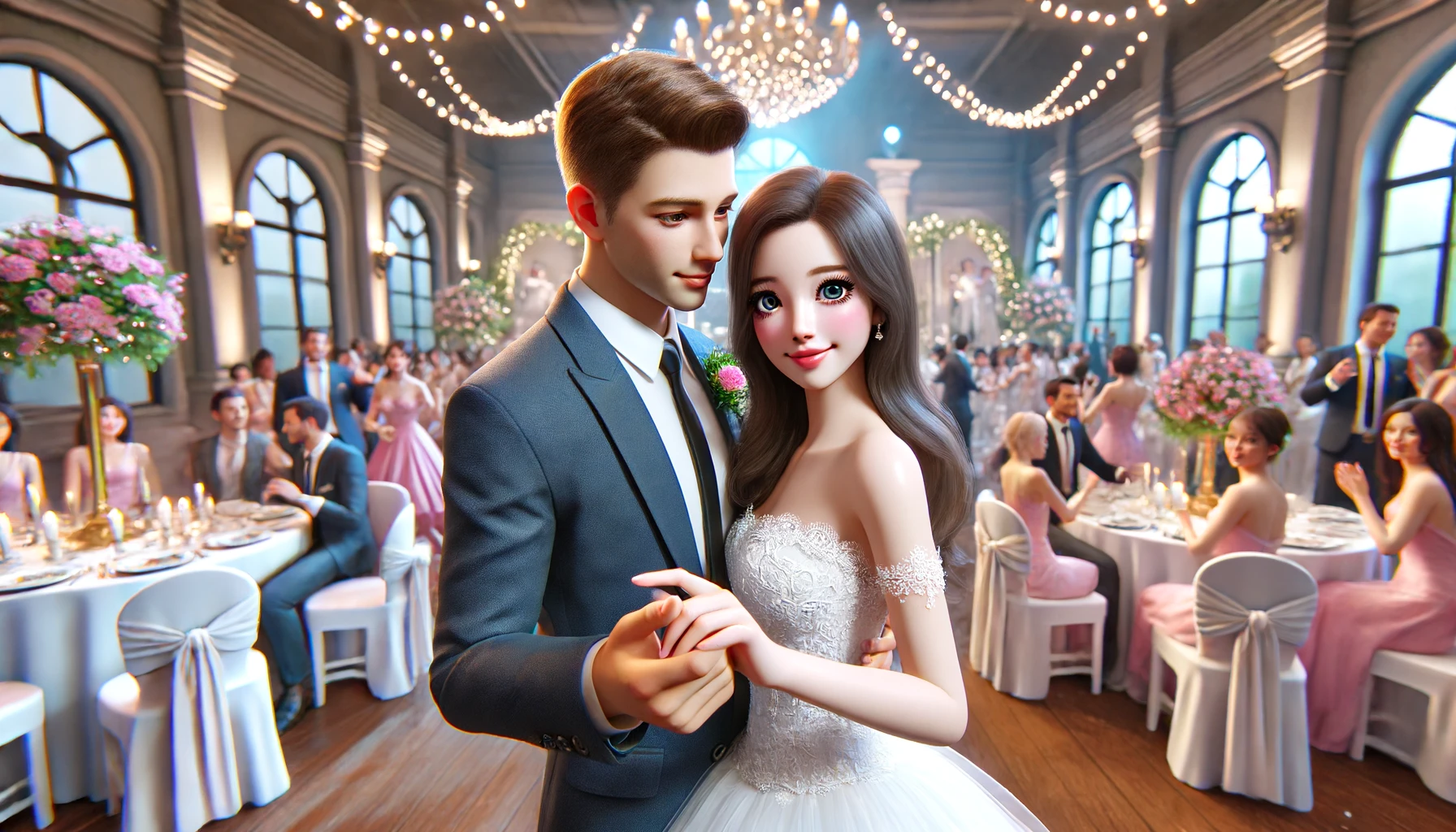 AI people having party or wedding